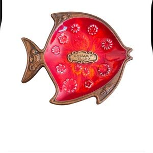 vintage Treasure Craft Catalina Island fish-shaped trinket dish